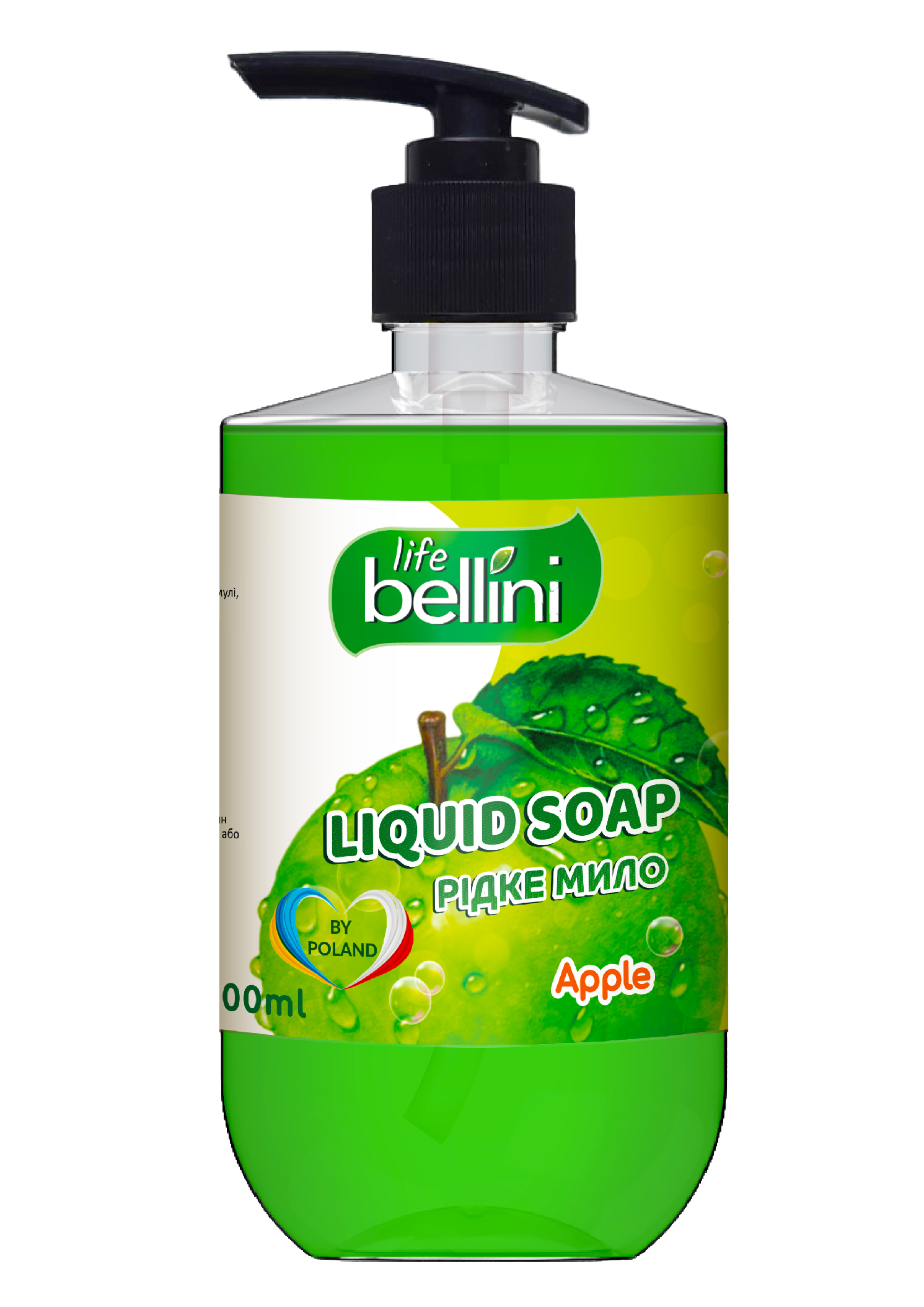 Рідке мило з ароматом зеленого яблука ТМ "BELLINI LIFE", 0,5 л